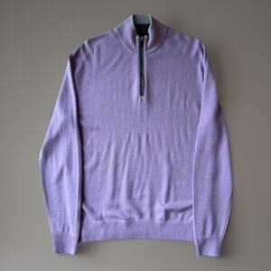 Greyson 1/4 Zip Pullover M Purple Wool Golf Sportswear Lightweight Outerwear